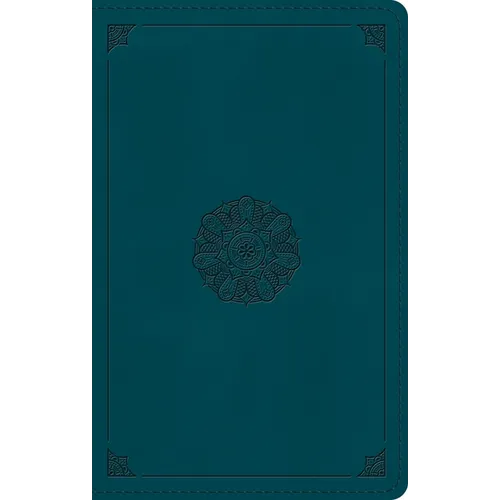 ESV Giant Print Personal Size Bible, Red Letter (Trutone, Deep Teal, Emblem Design) - Imitation Leather