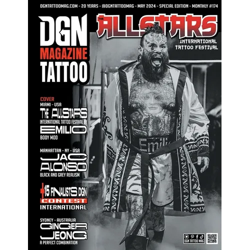 DGN Tattoo Magazine 20 Years #174 + 15 Finalists Contest International, book of tattoos: more than 100 tattoo for real, professional ... that will ins - Paperback