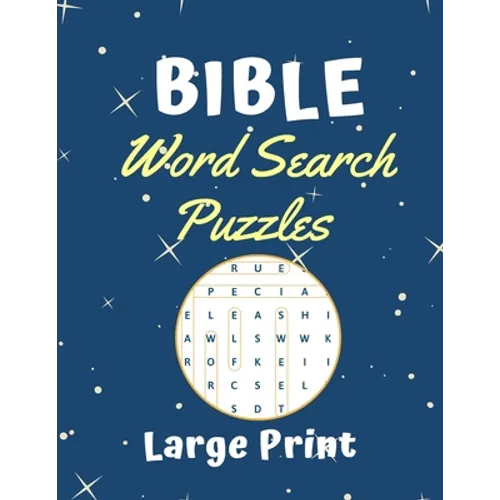 Bible Word Search Puzzles Large print: Puzzle game for adults and kids (8,5