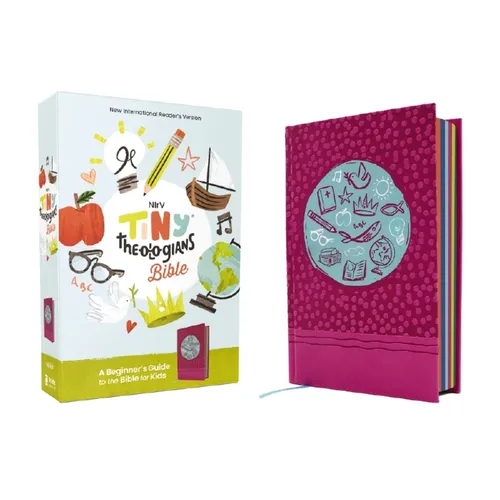 Nirv, Tiny Theologians Bible, Leathersoft Over Board, Pink, Comfort Print: A Beginner's Guide to the Bible - For Kids - Imitation Leather