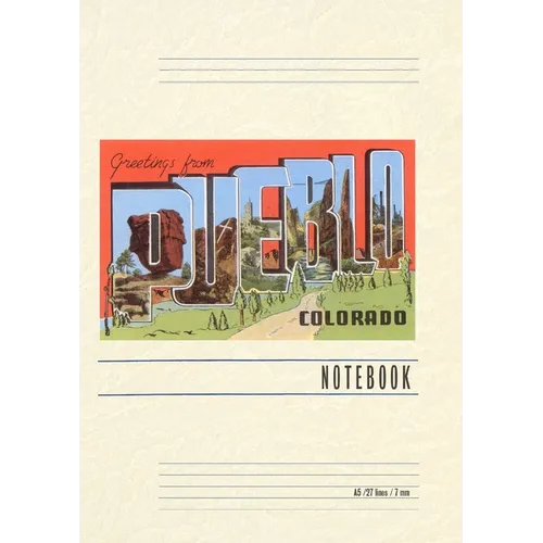 Vintage Lined Notebook Greetings from Pueblo, Colorado