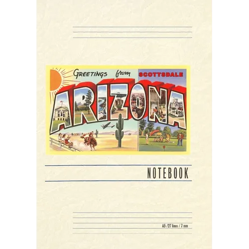 Vintage Lined Notebook Greetings from Scottsdale, Arizona
