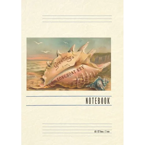 Vintage Lined Notebook Greetings from Longboat Key - Paperback