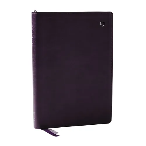 Net Bible, Large Print Thinline with Cross References, Purple Leathersoft, Comfort Print - Imitation Leather