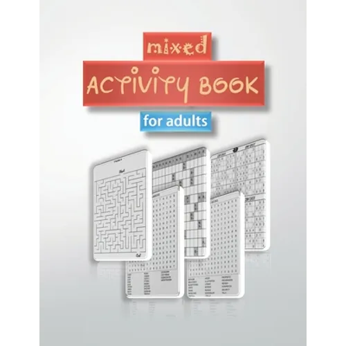 mixed activity book for adults: word search, sudoku hard, Number searches, scramble, and mazes 8,5