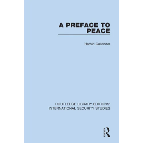 A Preface to Peace - Paperback