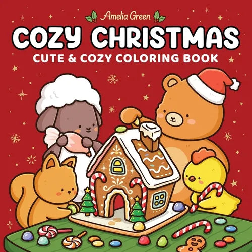 Cozy Christmas: Cute & Cozy Coloring Book for Adults and Teens - Paperback