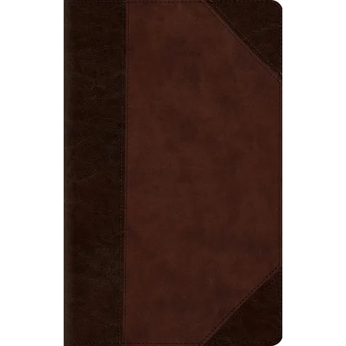 ESV Large Print Compact Bible, Red Letter (Trutone, Brown/Walnut, Portfolio Design)