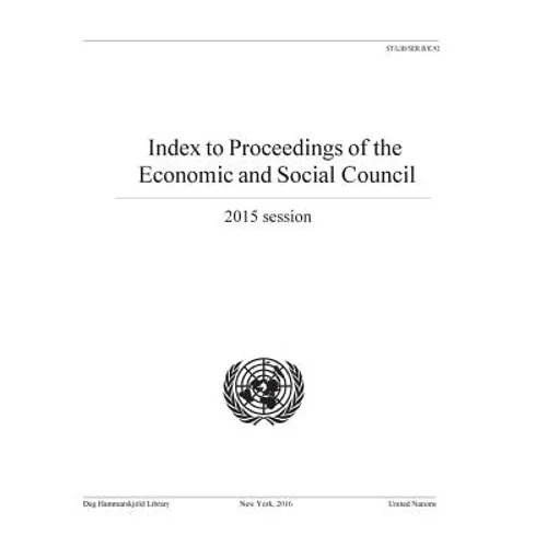 Index to Proceedings of the Economic and Social Council 2015 - Paperback
