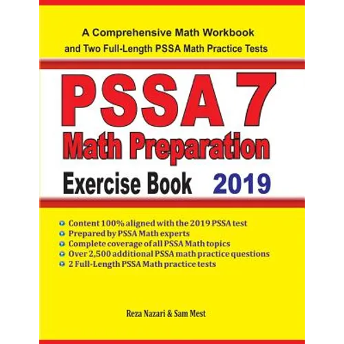 PSSA 7 Math Preparation Exercise Book: A Comprehensive Math Workbook and Two Full-Length PSSA 7 Math Practice Tests - Paperback