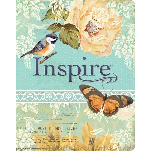 Inspire Bible Nlt, Filament Enabled (Leatherlike, Vintage Blue/Cream) - Imitation Leather
