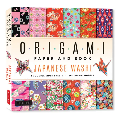 Japanese Washi Origami Paper and Book: 20 Easy Models with 96 High Quality Folding Sheets (Double-Sided) - Hardcover